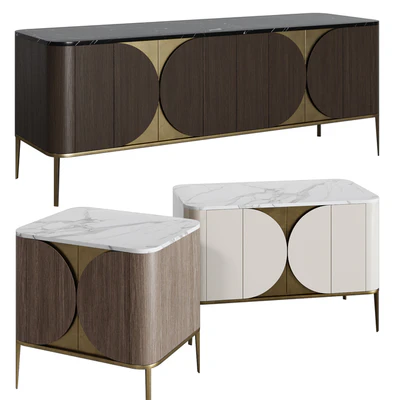 Art Deco chest of drawers and bedside 06 — Ver 2