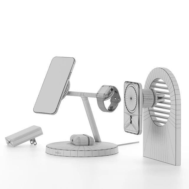 3-in-1 Wireless Charger with MagSafe for iPhone 12 Pro, Apple Watch and AirPods PRO Car Air Vent Mount with MagSafe — Descargar