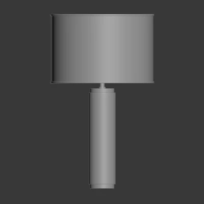 Cylindrical Column Marble Table Lamp — Вид 2
