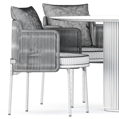 TAPE CORD chair by Minotti and PALAIS ROYAL by ASPLUND — Ver 3