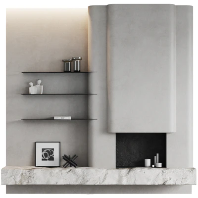 Fireplace area Monolithic — View 1