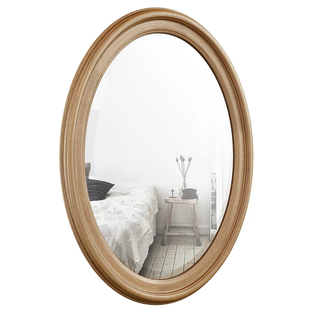 Oval Wood Wall Mirror DBHC4231 — Скачать