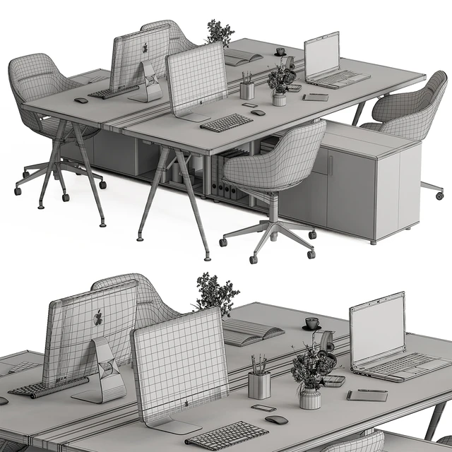 Employee Set - Office Furniture 380 — Descargar