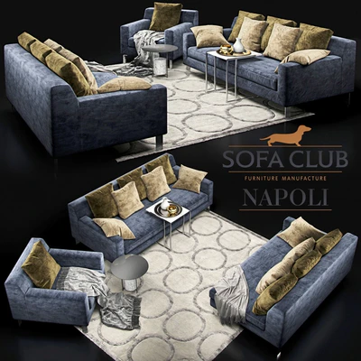 Sofa Napoli Sofa Club blue — Ver 1
