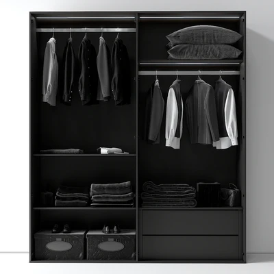 Modern Glass Door Wardrobe — Ver 4