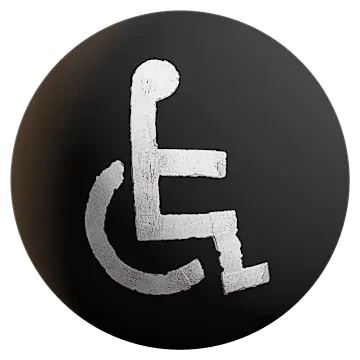 painted handicapped sign 002 — Скачать