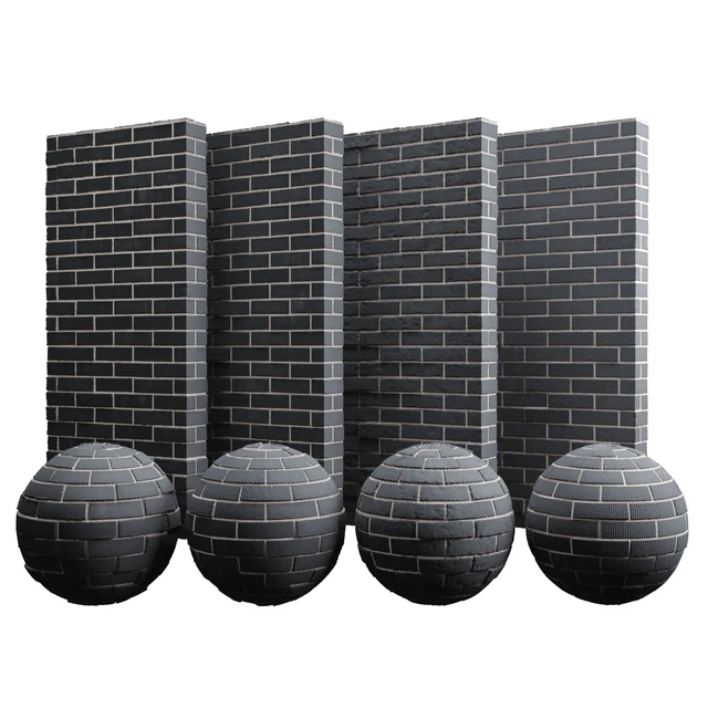 Black brick tiles — Descargar