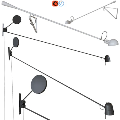 A set of wall lights. LUCEPLAN COUNTERBALANCE. Flos 265 — Ver 1