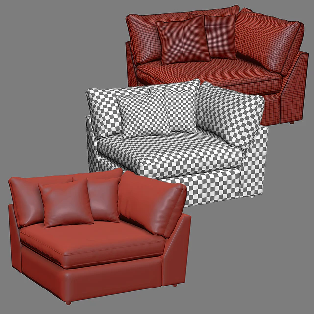LOUNGE II PETITE Outdoor Upholstered Corner Chair — Descargar