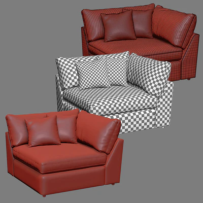 LOUNGE II PETITE Outdoor Upholstered Corner Chair — Ver 2
