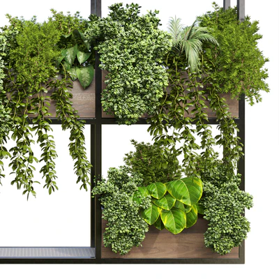 collection Outdoor plants hanging pot wood bax vase 07 — Ver 4