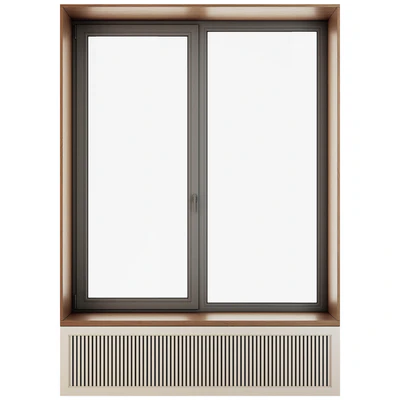 Plastic window with wooden slope — Ver 3