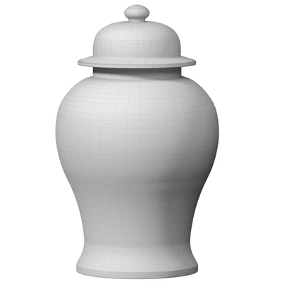 Traditional Ceramic Decorative Blue and White Vase Jar with Sakura Pattern Chinoiserie Ginger Jars — Ver 2