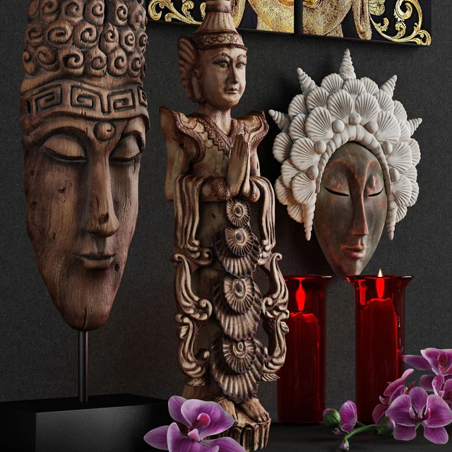 Decorative set in Asian style - factory "DesignToscano" — Descargar