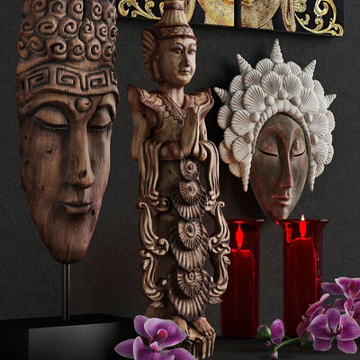 Decorative set in Asian style - factory "DesignToscano" — Ver 2
