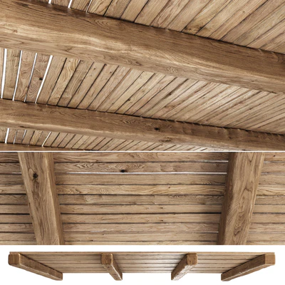 Wooden Ceiling V4 / Straight wooden ceiling — Ver 1