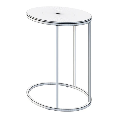Coffee table Duke 19" Oval Metal C-Table coffee table — Ver 2