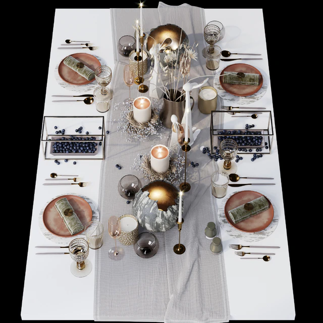 Luxury table setting   wreath — Descargar