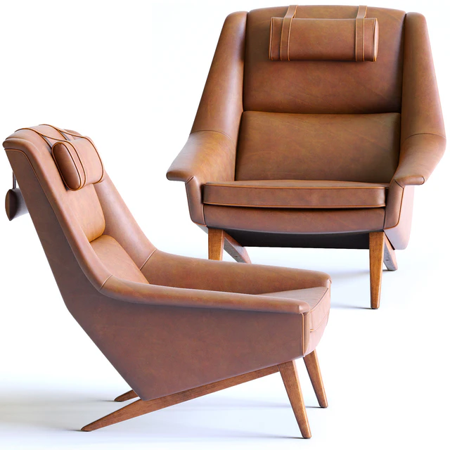 Danish Reupholstered Lounge Chair — Descargar