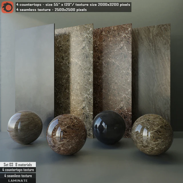 Laminate countertops & Seamless texture Set 03 — Скачать