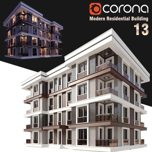 Modern Residential Building 013 — Download