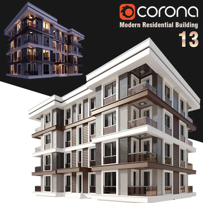 Modern Residential Building 013 — View 1