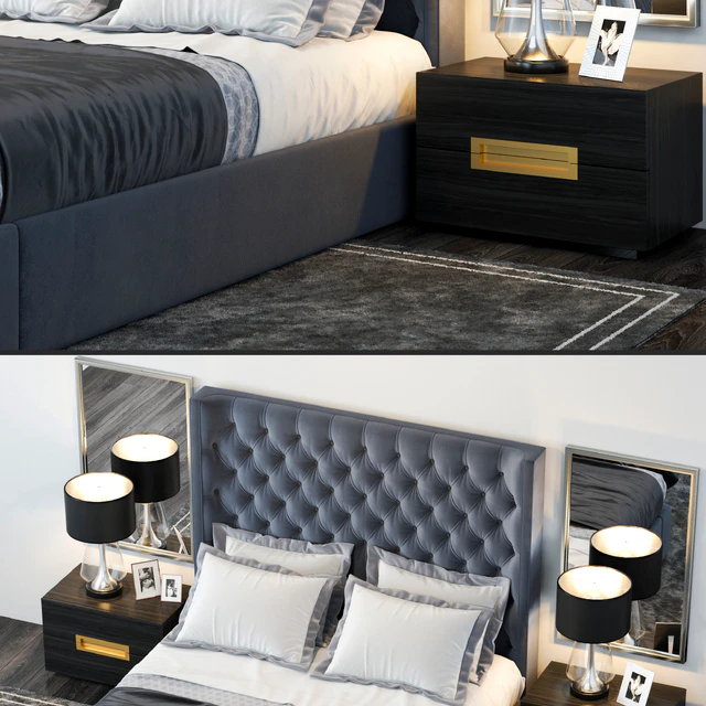Restoration Hardware Zadie Tufted Bed — Descargar