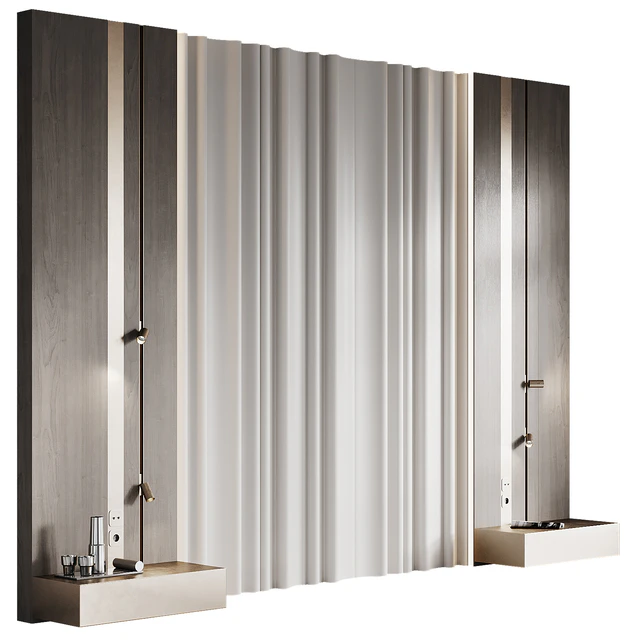 Headboard with wall moldings — Download