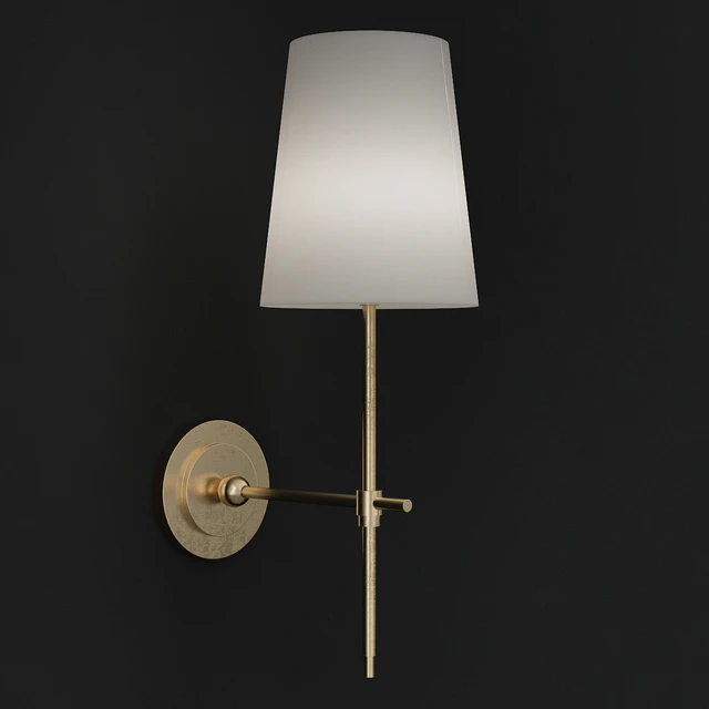Adams Wall Sconce with Linen Shade — Скачать
