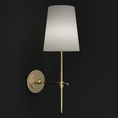 Adams Wall Sconce with Linen Shade — Вид 1