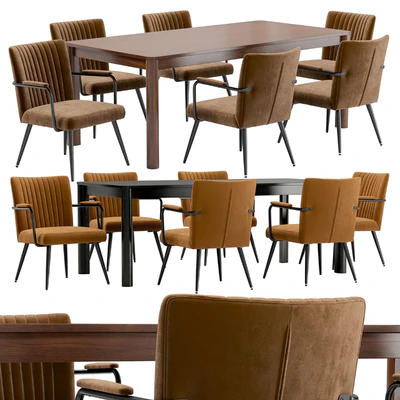 Dining chair Ronda and table Bergen Bgt35 — Ver 1