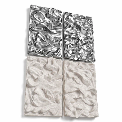 Relief metal and plaster wall panel — Ver 2