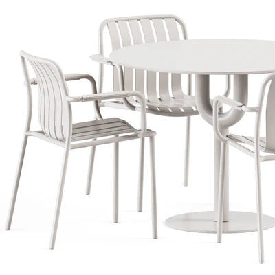 Piper Pedestal Table by DesignByThem and Trocadero Armchair by Talenti — Ver 2