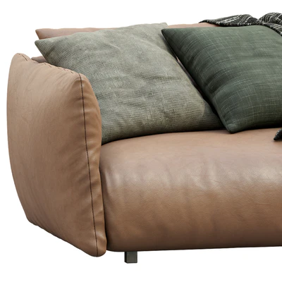 Meridiani Leather Sofa SCOTT — View 5