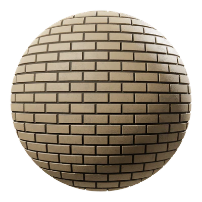 faux smooth running bond brick wall texture yellow — скачать