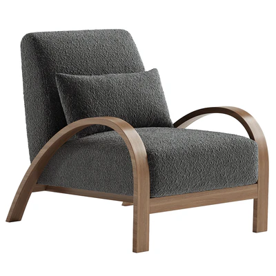 Boucle Bentwood Armchair — Ver 2