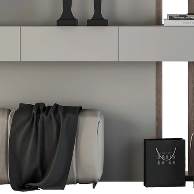 Hallway 12 - Gray and Wood Set — Ver 2