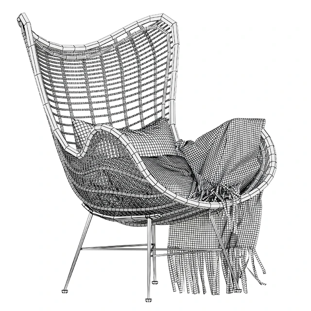 HK Living Natural rattan egg chair — Скачать