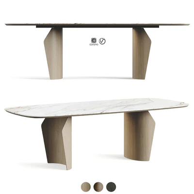 Bonaldo Flame Table Marble Top — Ver 1