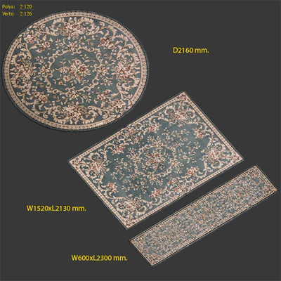 Carpet Avalon 5602 Slate Blue Aubusson Rug Set — Ver 2