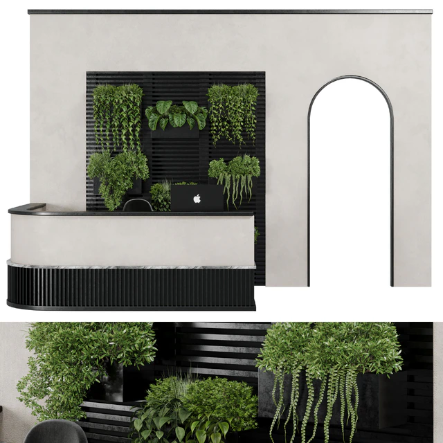 Reception Desk and Wall plant - office furniture 10 — Descargar