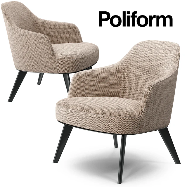 Poliform Jane armchair metal base — Скачать