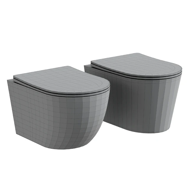 Wall hung toilet bowl Aquanet Atago and Cetus — Descargar