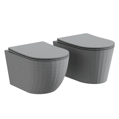 Wall hung toilet bowl Aquanet Atago and Cetus — Ver 2