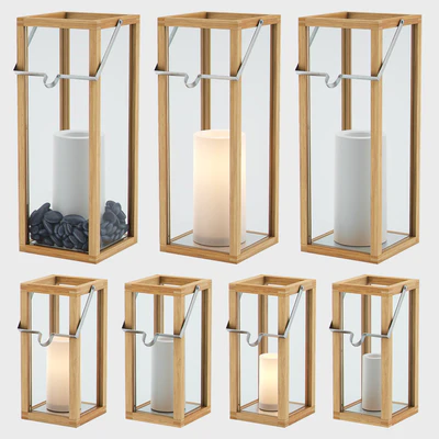 CROSBY Lanterns with PILLAR Candles — Ver 3