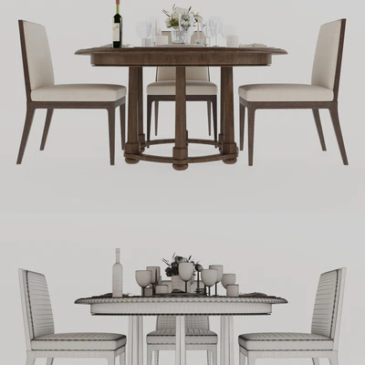 Baker Morris round dining table and Carmel chair — Вид 3