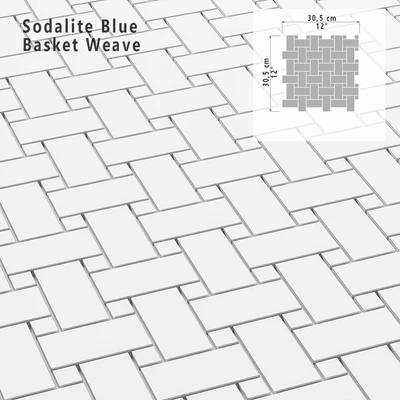 Плитка Sicis SiciStone Sodalite Blue Basket Weave — Вид 2