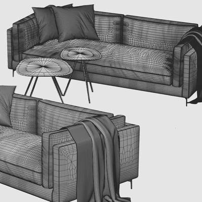 Calligaris Danny sofa and Calligaris Tweet coffee tables — Вид 3