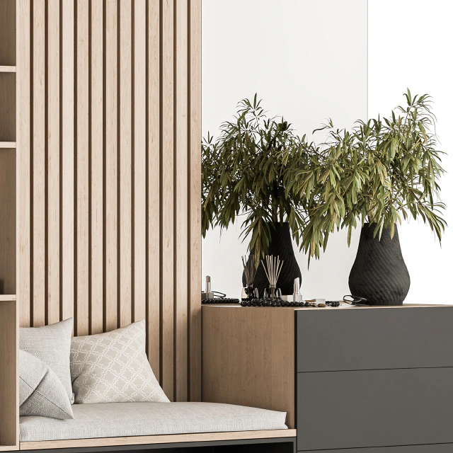 Hallway 17 - Black and Wood Set — Descargar