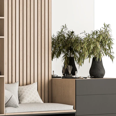 Hallway 17 - Black and Wood Set — Ver 4